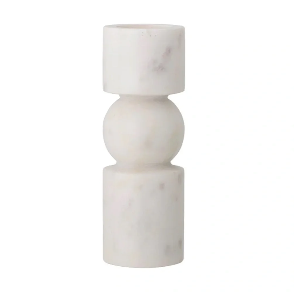 NEW Bloomingville Marble Tall Tealight White Candle Holder Home Decor Minimalist